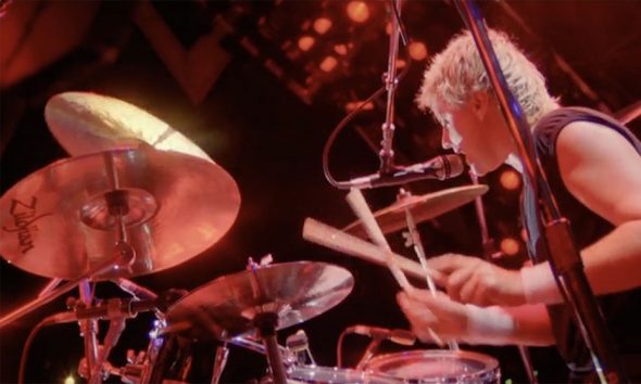 Queen's Roger Taylor at Budapest Nepstadion in 1986 - Photo courtesy of Queen Productions